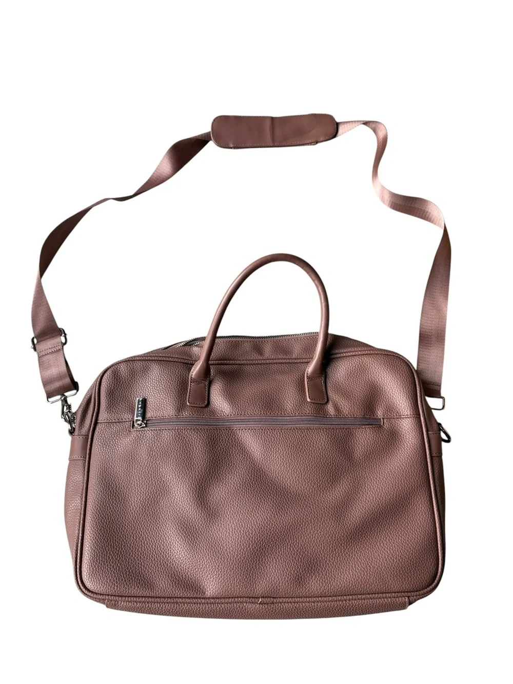 Bugatti Pebbled Vegan Leather Laptop Bag (Mauve)